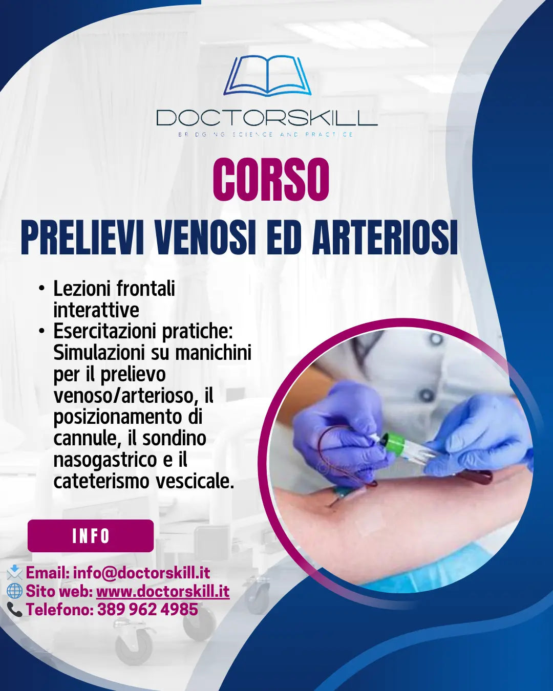 Roma 23/05/2025: Corso Prelievi Venosi e ArteriosI DOCTORSKILL